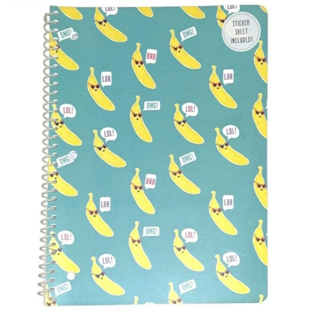 2x Gartner Studios Decorative College Ruled Spiral Notebook 70 Sheets Each